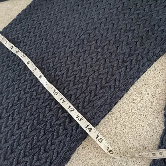 #118 Véro navy cable knit sweater dress - Picture 4 of 8